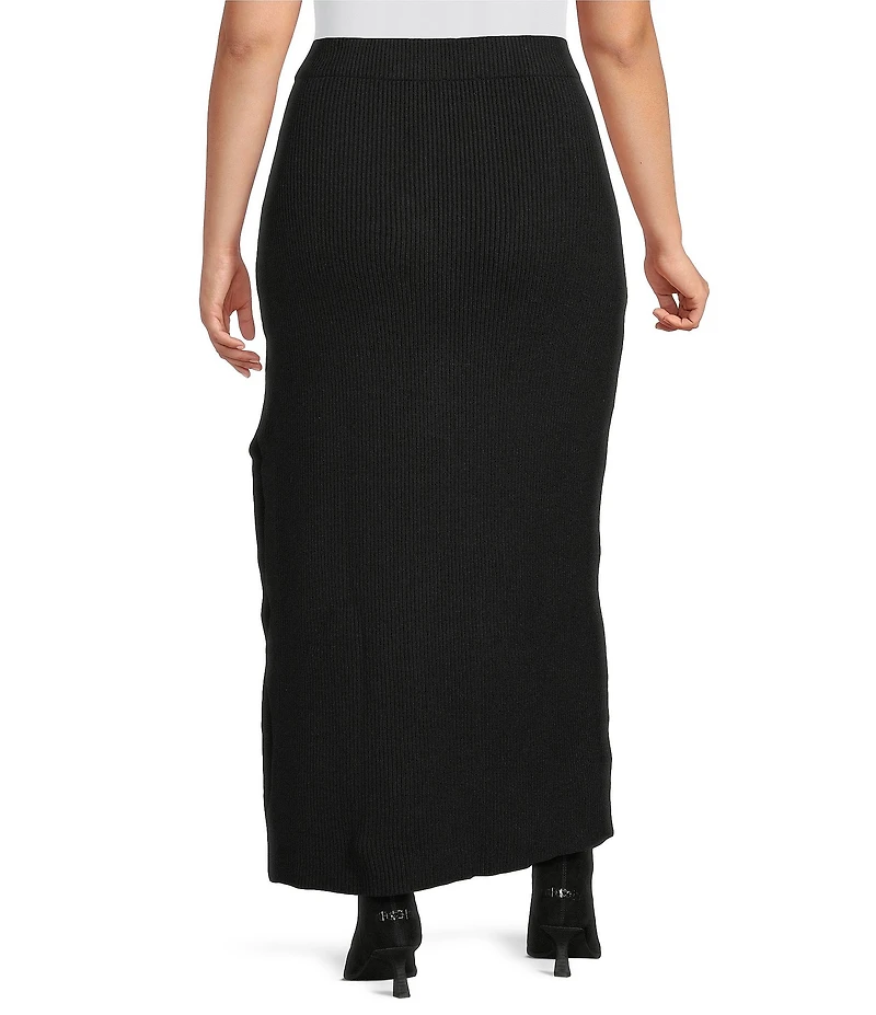 Sugarlips Plus Carthay Coordinating Mile High Waist Ribbed Sweater Maxi Skirt