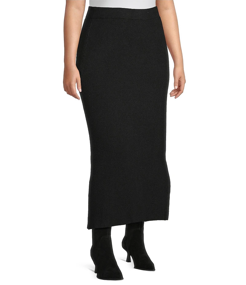 Sugarlips Plus Carthay Coordinating Mile High Waist Ribbed Sweater Maxi Skirt