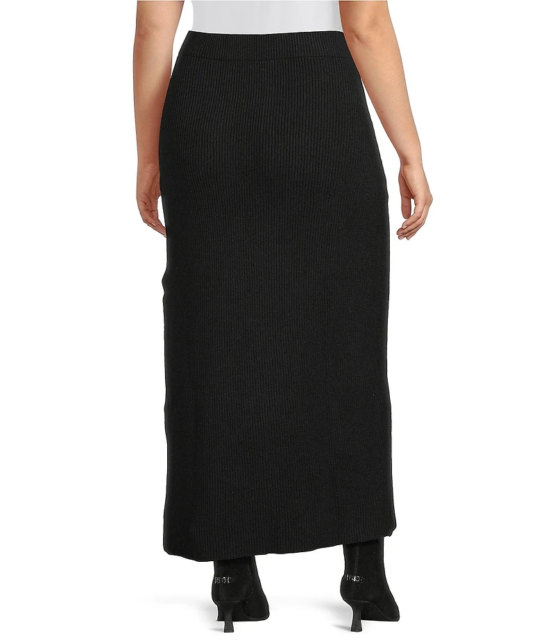 Sugarlips Plus Carthay Coordinating Mile High Waist Ribbed Sweater Maxi Skirt