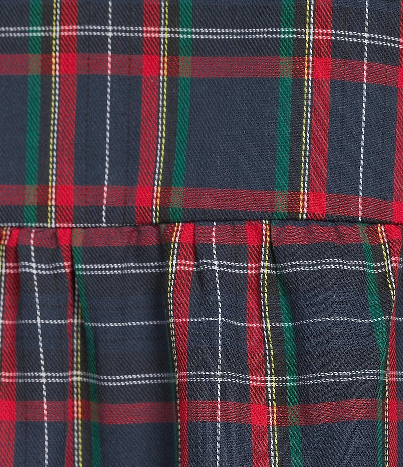 Sugarlips Plus Chapman Plaid Jacey Split V-Neck Short Sleeve Mini Dress