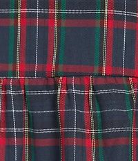 Sugarlips Plus Chapman Plaid Jacey Split V-Neck Short Sleeve Mini Dress