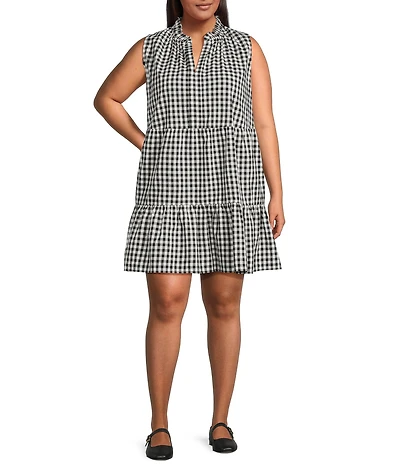Sugarlips Plus Gingham Gemmely Shift Mini Dress