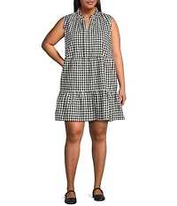Sugarlips Plus Gingham Gemmely Shift Mini Dress