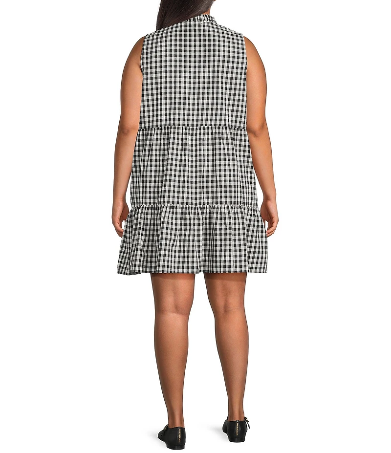 Sugarlips Plus Gingham Gemmely Shift Mini Dress