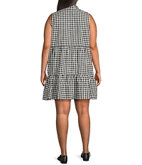 Sugarlips Plus Gingham Gemmely Shift Mini Dress