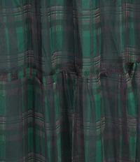 Sugarlips Plus Plaid Mesh Maxi Skirt