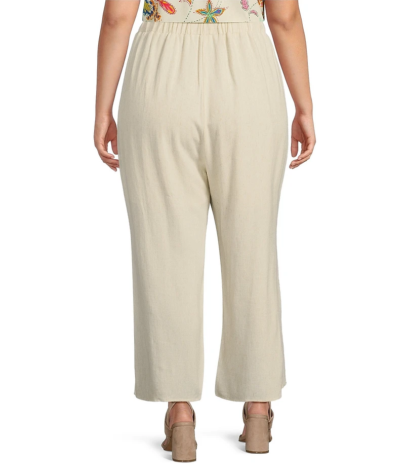 Sugarlips Plus Pocketed Wide Leg Trouser Pants