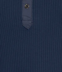 Sugarlips Plus Size Poplin-Sleeve Ribbed Top