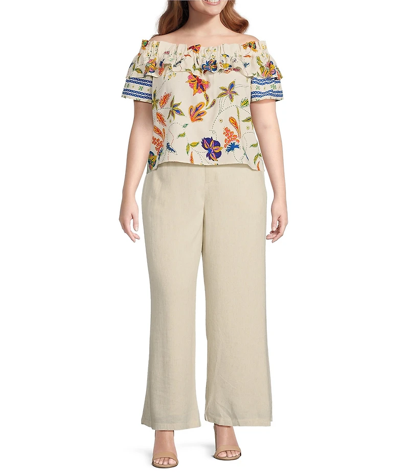 Sugarlips Plus Presley Chelsea Wide Leg Trouser Pants