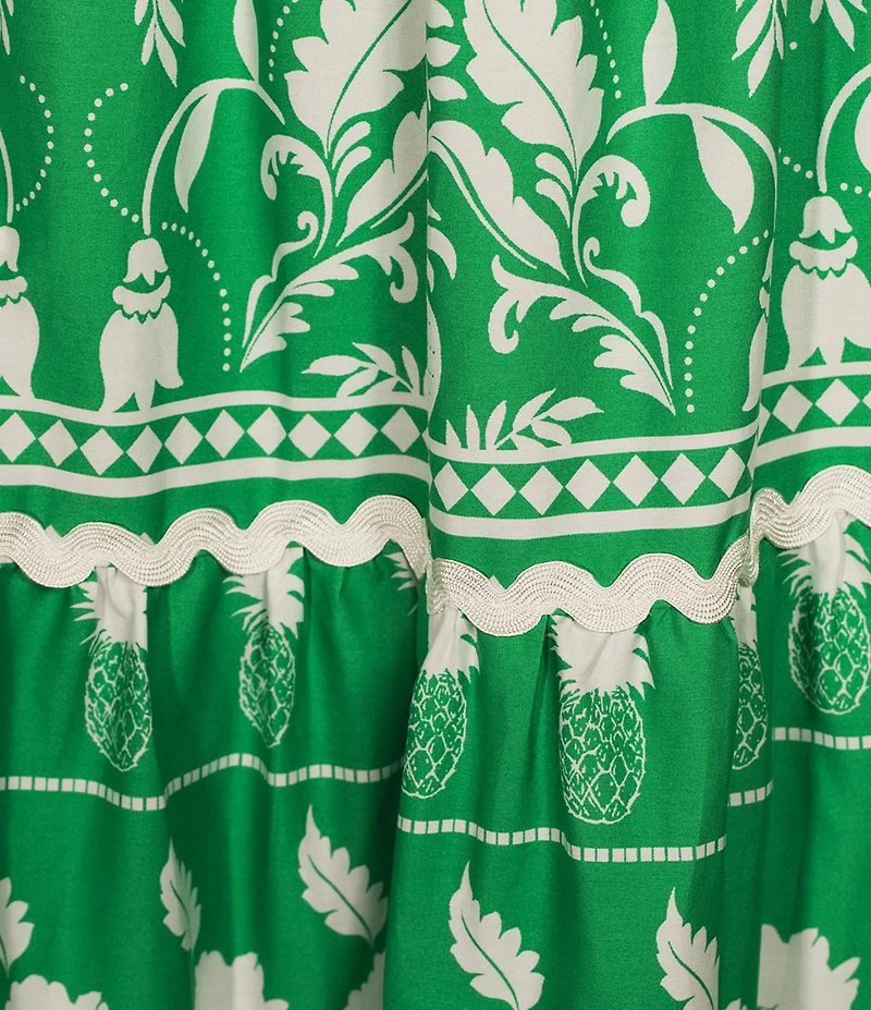 Sugarlips Plus Rick Rack Trimmed Tiered Coordinating High Waisted Skirt
