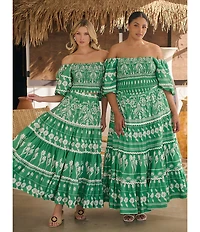 Sugarlips Plus Rick Rack Trimmed Tiered Coordinating High Waisted Skirt