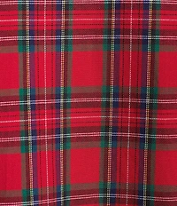 Sugarlips Plus Size Arvada Plaid Print Santana Tie Back Split V-Neck Midi Dress