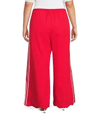 Sugarlips Plus Size Britt Side Stripe Draw String Wide Leg Pants