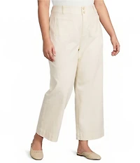 Sugarlips Plus Size Cerria High Rise Wide Leg Denim Pants