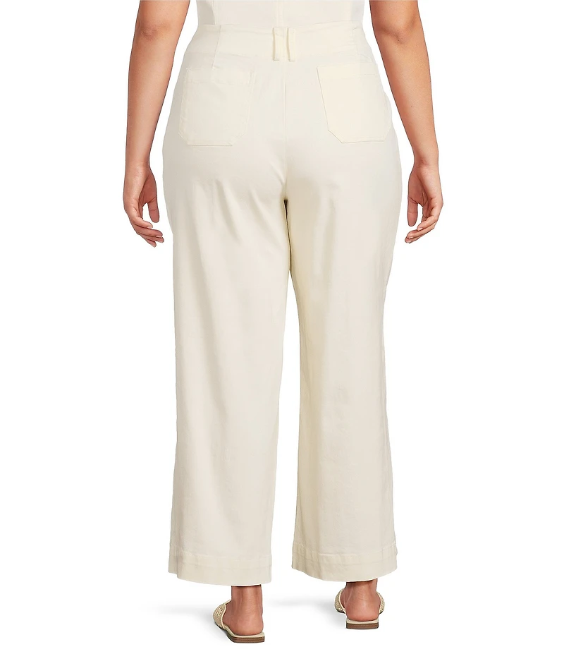 Sugarlips Plus Size Cerria High Rise Wide Leg Denim Pants