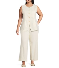 Sugarlips Plus Size Cerria High Rise Wide Leg Denim Pants