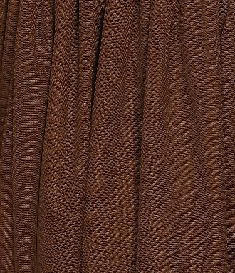 Sugarlips Plus Size Chocolate Tulle Knee Length Skirt