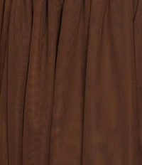 Sugarlips Plus Size Chocolate Tulle Knee Length Skirt
