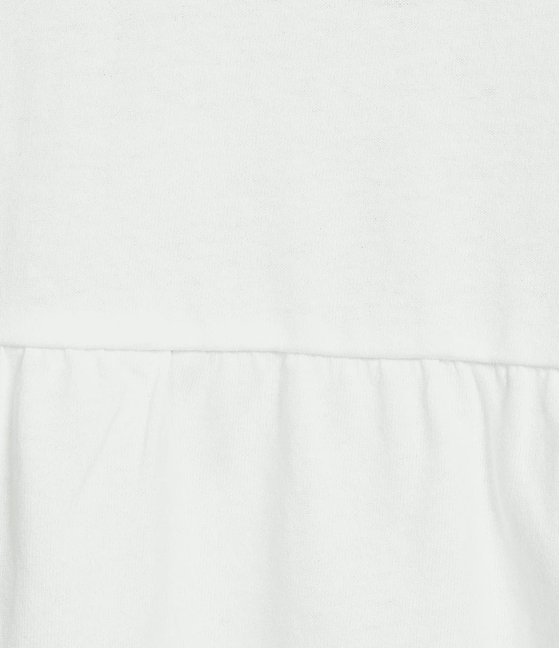 Sugarlips Plus Size Delilah Round Neck Ruffle Short Sleeve Peplum Top