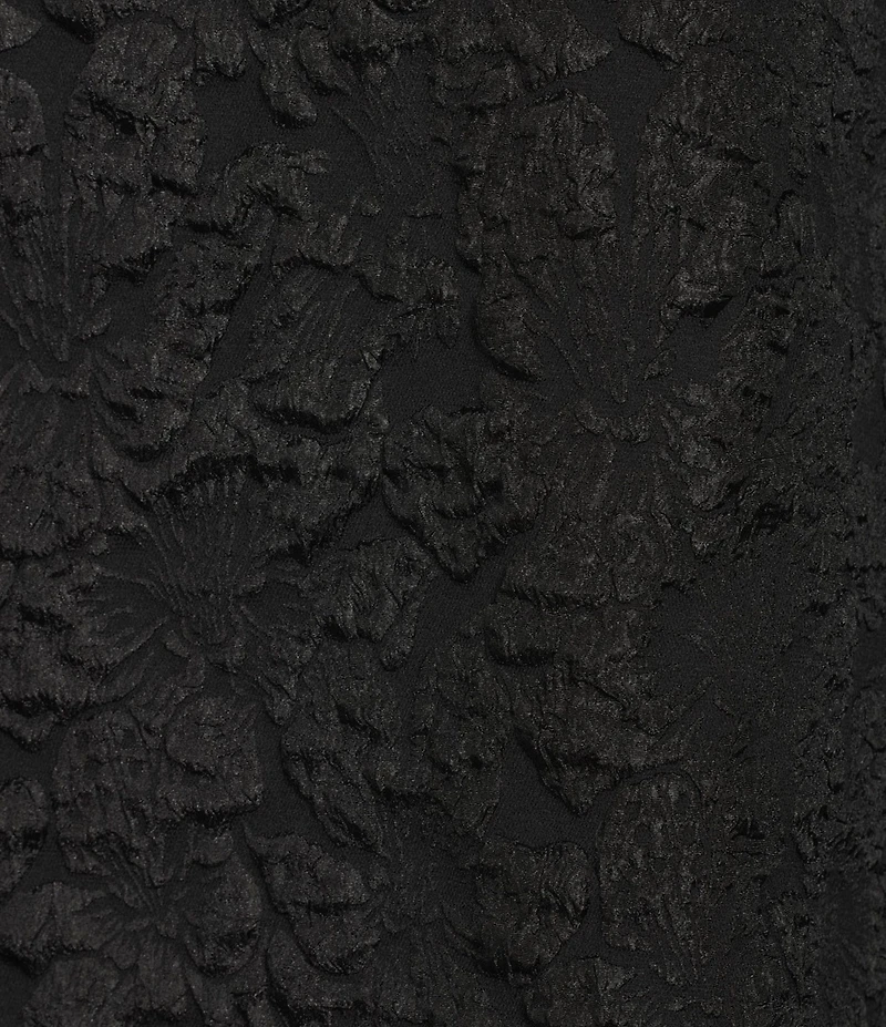 Sugarlips Plus Size Elma Floral Jacquard Rhinestone Mock Neck Sleeveless Mini Dress