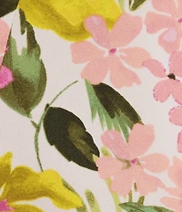 Sugarlips Plus Size Floral Print Collins Godet Crew Neck Long Sleeve Mini Dress