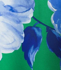 Sugarlips Plus Size Glena Floral Printed One-Shoulder Sleeveless Satin Maxi Dress