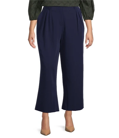 Sugarlips Plus Size High Waisted Pleat Front Wide Leg Pants