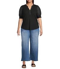 Sugarlips Plus Size High Waisted Wide Leg Jeans