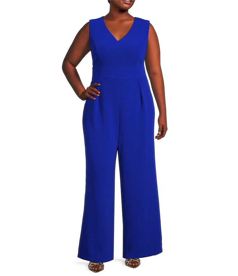 Sugarlips Plus Size Klara Sleeveless Wide Leg Jumpsuit