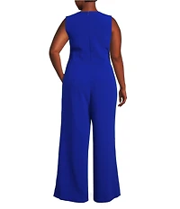 Sugarlips Plus Size Klara Sleeveless Wide Leg Jumpsuit