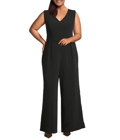 Sugarlips Plus Size Klara Sleeveless Wide Leg Jumpsuit