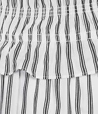 Sugarlips Plus Size Kolin Striped Print Halter Neck Sleeveless Smocked Midi Dress