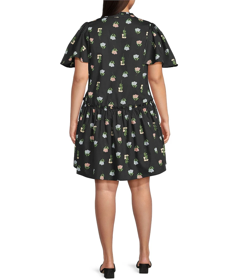 Sugarlips Plus Size Mayrel Floral Santana Babydoll Dress