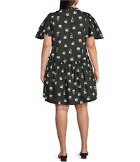 Sugarlips Plus Size Mayrel Floral Santana Babydoll Dress