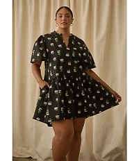 Sugarlips Plus Size Mayrel Floral Santana Babydoll Dress