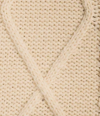 Sugarlips Plus Size Puffed Sleeve Cable Knit Sweater