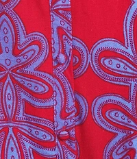 Sugarlips Plus Size Rory Abstract Haysville Printed Collared Elbow Sleeve Button Front Shift Linen Mini Dress