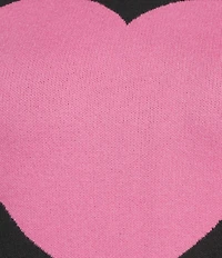 Sugarlips Plus Size Russel Heart Mock Neck Short Puff Sleeve Sweater