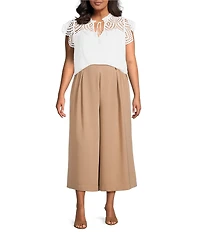 Sugarlips Plus Size Safari Pull-On Wide Leg Pants