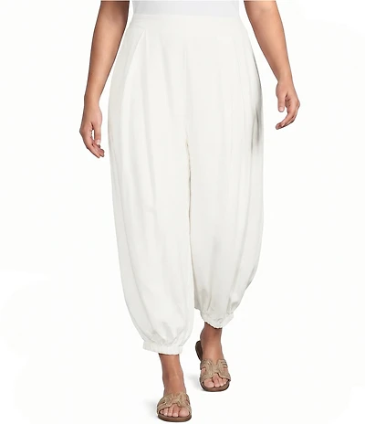 Sugarlips Plus Size Sendria High Rise Balloon Leg Coordinating Linen Pants