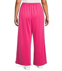 Sugarlips Plus Size Shimmer Stripe Wide Leg Track Pants