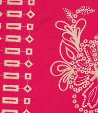 Sugarlips Plus Size Silvia Embroidered Square Neck Short Sleeve Top
