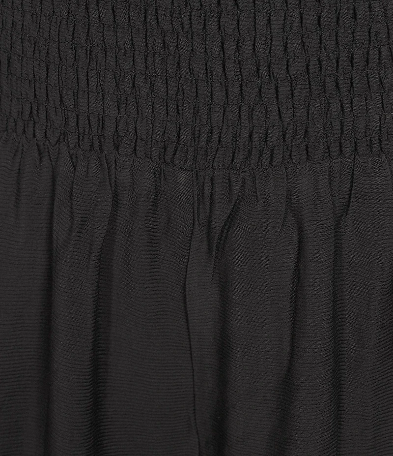 Sugarlips Plus Size Smocked Waist Wide Leg Pants