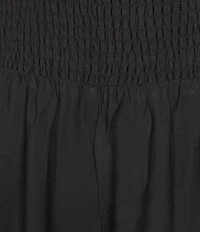 Sugarlips Plus Size Smocked Waist Wide Leg Pants