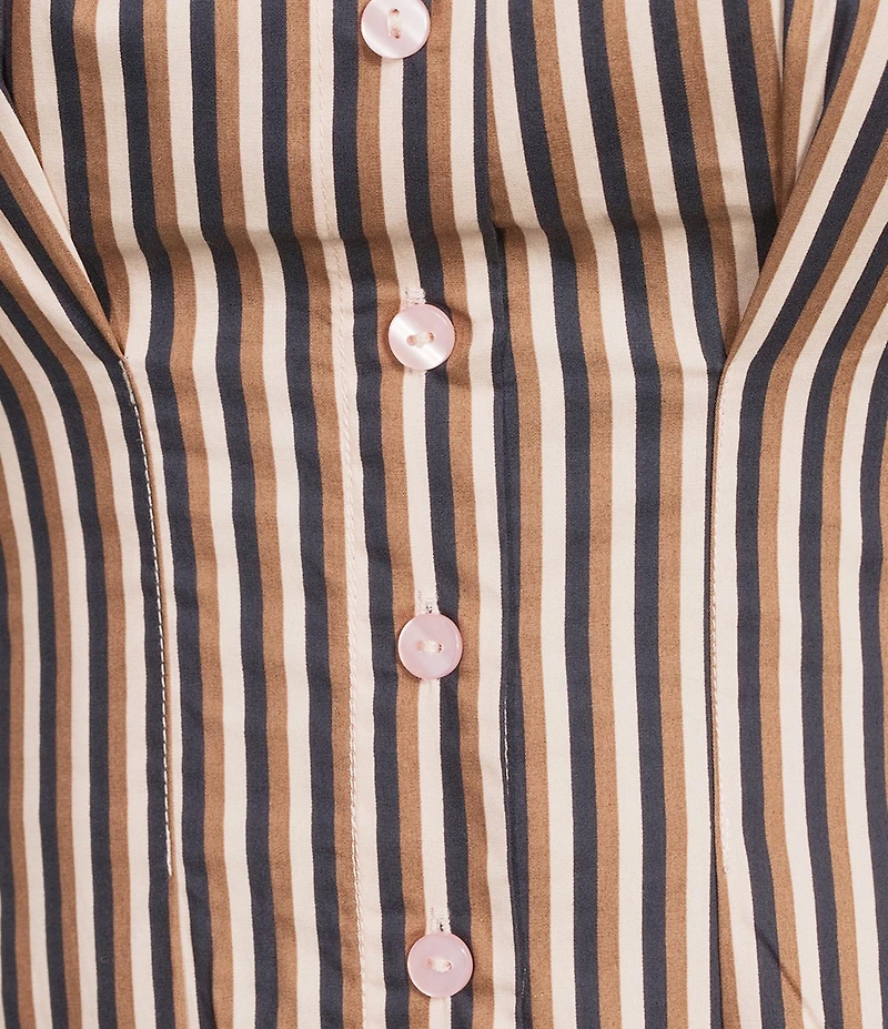 Sugarlips Plus Size Striped Dolman Sleeve Shirt Dress
