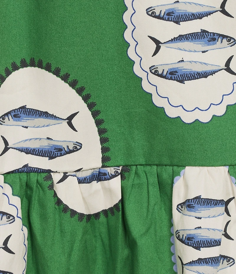 Sugarlips Plus Size Tropical Sunfire Printed V-Neck Sleeveless Tiered A-Line Maxi Dress