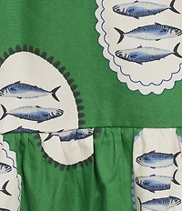 Sugarlips Plus Size Tropical Sunfire Printed V-Neck Sleeveless Tiered A-Line Maxi Dress