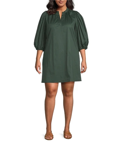 Sugarlips Plus Size Vitoria Balloon Sleeve Shift Mini Dress