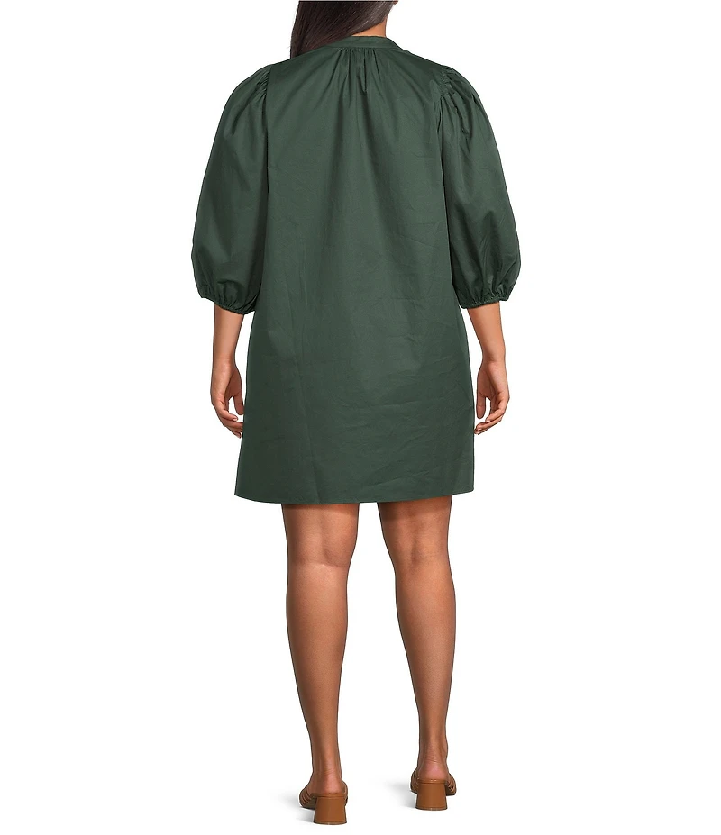 Sugarlips Plus Size Vitoria Balloon Sleeve Shift Mini Dress