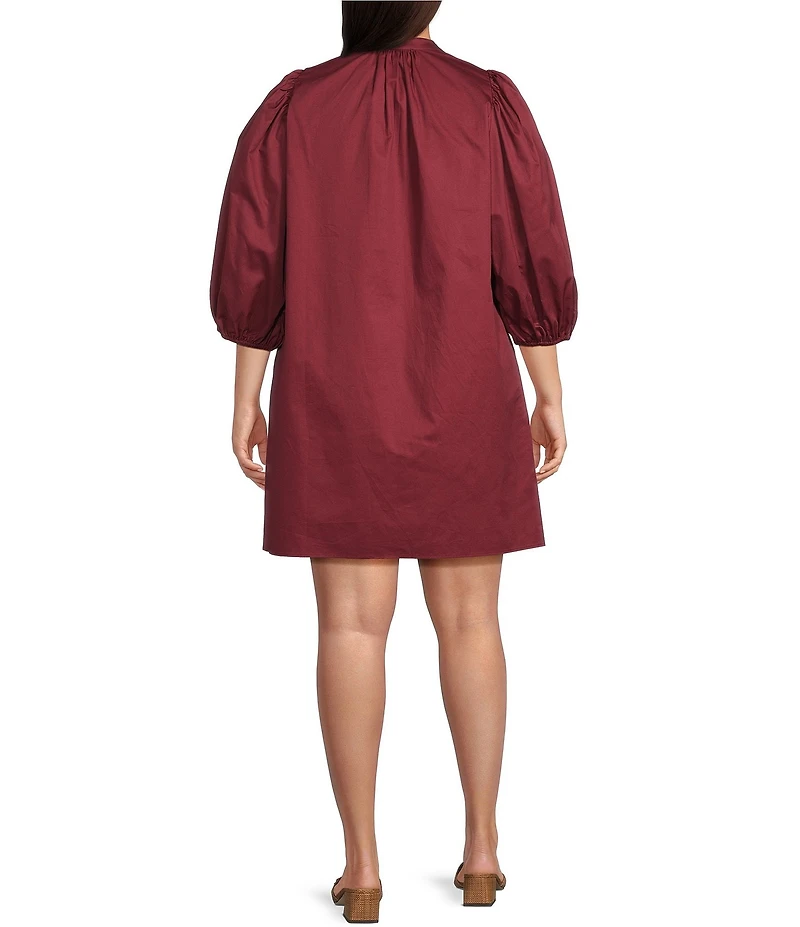Sugarlips Plus Size Vitoria Balloon Sleeve Shift Mini Dress